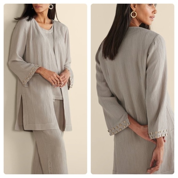 Soft Surroundings Oceo Gauze Topper Pebble Taupe Size XL NEW NWT - Picture 8 of 8